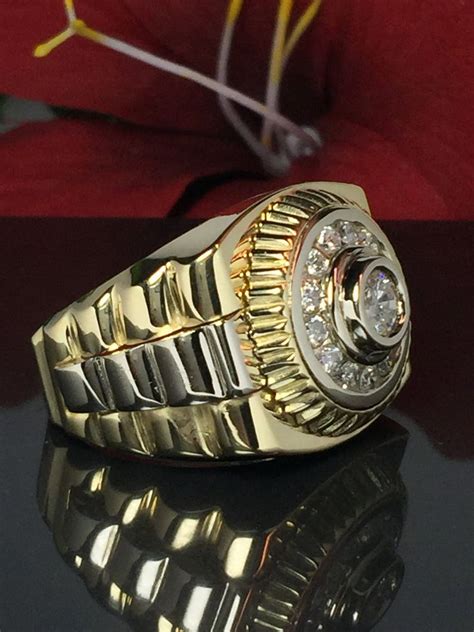 bague rolex or homme